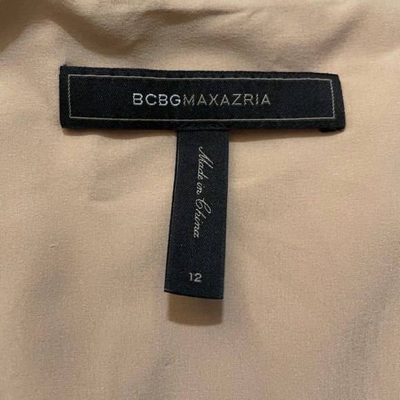 BCBG MAXAZRIA  Chrystal women’s black & beige lazer cut sleeveless dress size 12 - Picture 9 of 15